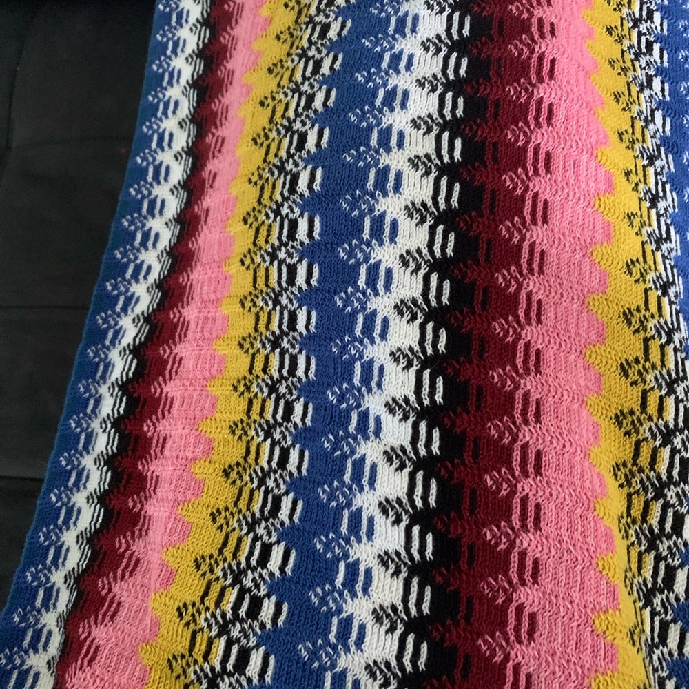 Missoni Pink and Yellow Knit Scarf